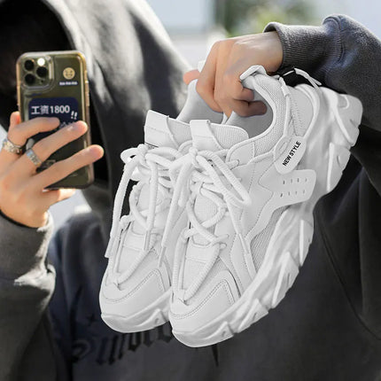 Letcomfit Mens Breathable Thick Soles Casual Sneakers by zapcart