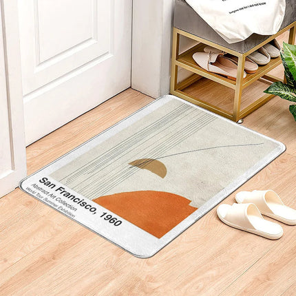 CN Fujian Morandi Abstract Door Mat Non Slip Absorbent Home by zapcart