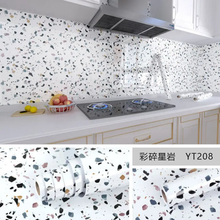 Marble Self Adhesive Wallpaper Waterproof Kitchen Decor by zapcart