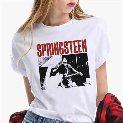 Bruce Springsteen Women T Shirt Japanese Top Y2K Graphic by zapcart