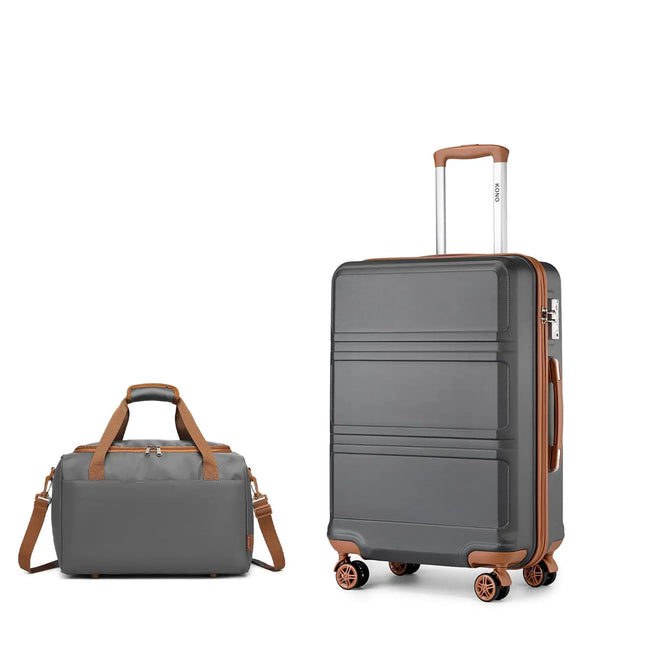 Kono 2 Piece Lightweight Luggage Set Ryanair TSA Lock by zapcart