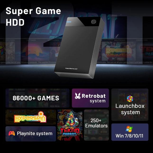 12TB Gaming HDD With 86000 Retro Games For PS3 PS2 Wii U by zapcart