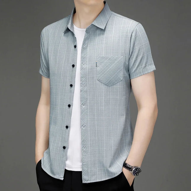 Choice Men No Iron Business Casual Short Sleeve Shirt by zapcart
