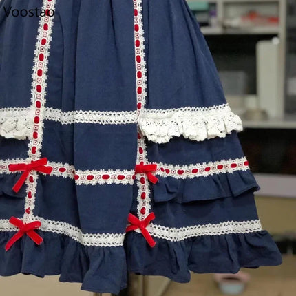 Voostao Japanese Sweet Lolita Mini Skirt Women Kawaii by zapcart