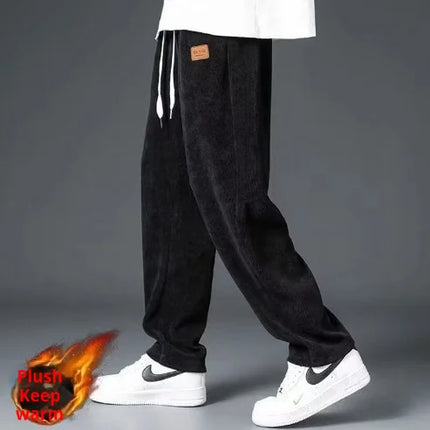 Ayrbao Corduroy Heavyweight Sweatpants For Men Casual Wear by zapcart