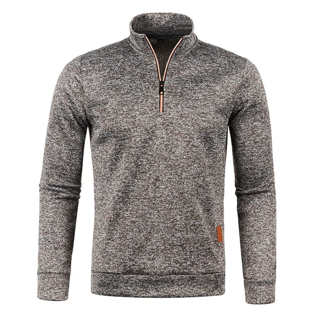 WHWRCN Men Half Zip Turtleneck Pullover Warm Sweatshirt by zapcart