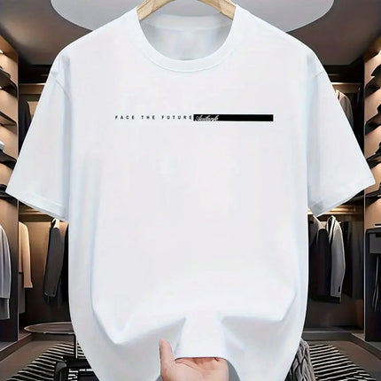 GUILANCN Summer Cotton Tee Unisex Round Neck Letter Print by zapcart