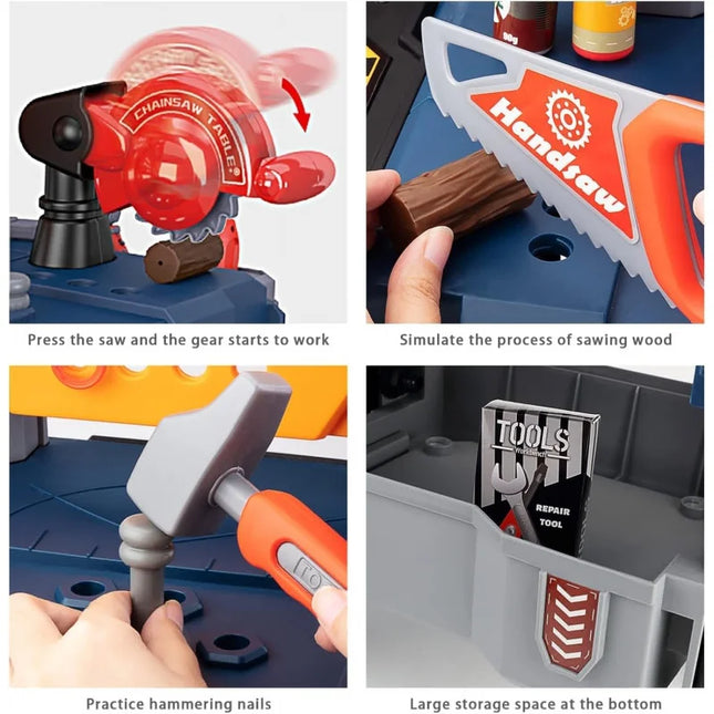 Kids Tool Bench Realistic Transformable Set For Ages 3 To 5 by zapcart