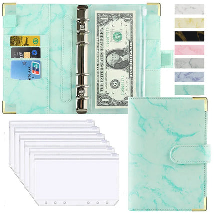 A6 Budget Binder PU Leather Organizer For Students by zapcart