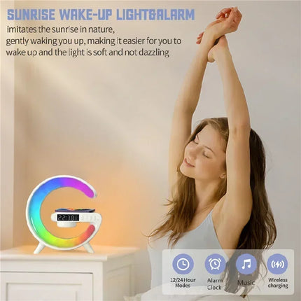 VIKEFON Wireless Charger Stand With RGB Clock For Phones by zapcart