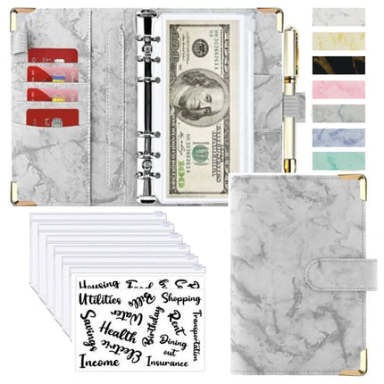 A6 Budget Binder PU Leather Organizer For Students by zapcart