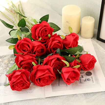 ZhejiangChoice Realistic Artificial Rose Bouquet for Weddings by zapcart