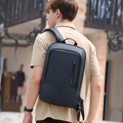 HK Slim Backpack Men 15.6 Inch Laptop USB Charge Waterproof by zapcart