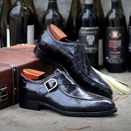 YBQJOO Men's Leather Dress Shoes Classic Business Loafers by zapcart