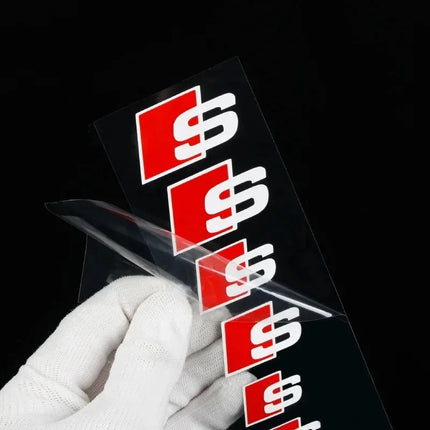 Audi High Temp Brake Caliper Sticker 6Pc Waterproof Decal