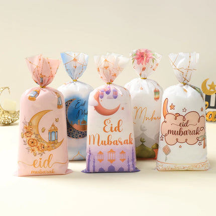 Eid Mubarak Gift Cookie Bags With Straps for Ramadan Decor by zapcart