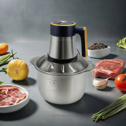 5L Large capacity Meat Grinder 304 Stainless Steel Food Processors Multi-function Kitchen Meat/vegetables/fruits Mixer Machine