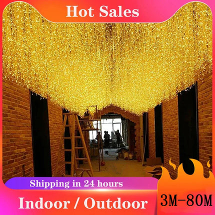 Outdoor Waterproof Fairy Lights For Christmas Ramadan Decor by zapcart