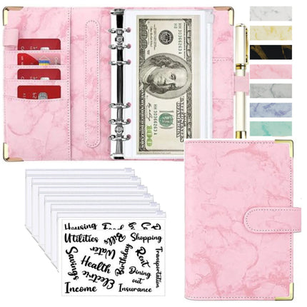 A6 Budget Binder PU Leather Organizer For Students by zapcart