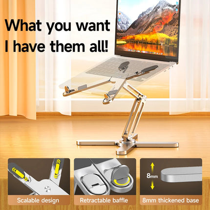 YASOKO Foldable Laptop Stand For Professionals 360 Rotation by zapcart