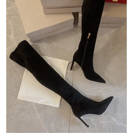 Women Over Knee Elastic Boots High Heels Versatile 2025 by zapcart