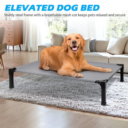 Hign Elevated Dog Bed Cooling Raised Pet Cot Breathable