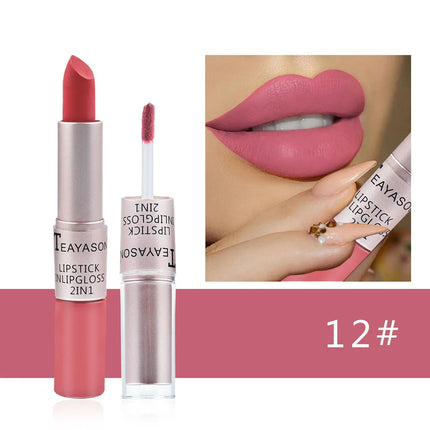 2 In 1 Matte Velvet Lipstick Gloss For Busy Women Everyday by zapcart