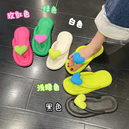 Rainbow Color Flip Flops Women Soft Sole Comfort Slippers by zapcart
