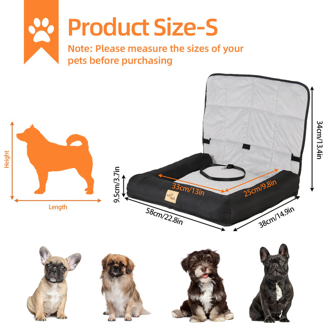 BORWART Portable Dog Car Seat Bed Waterproof Travel Booster by zapcart