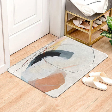 CN Fujian Morandi Abstract Door Mat Non Slip Absorbent Home by zapcart