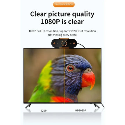 AEVYVKV 1080P HD Webcam Auto Focus With Mic For Video Calls by zapcart