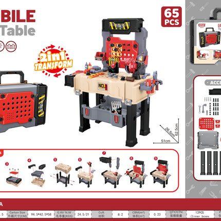 Kids Tool Bench Realistic Transformable Set For Ages 3 To 5 by zapcart