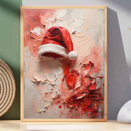 Form Christmas Canvas Painting Santa Mittens Bells Decor by zapcart