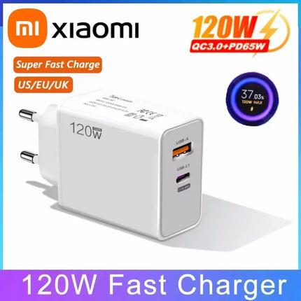 Xiaomi 120W Turbo Fast Charger For Xiaomi Devices EU UK US by zapcart