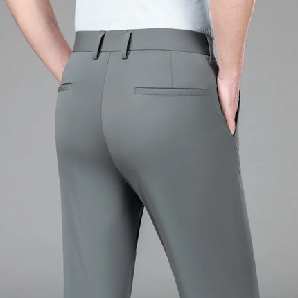 Scarlett Queen Mens New Ice Silk Stretch Office Suit Pants by zapcart