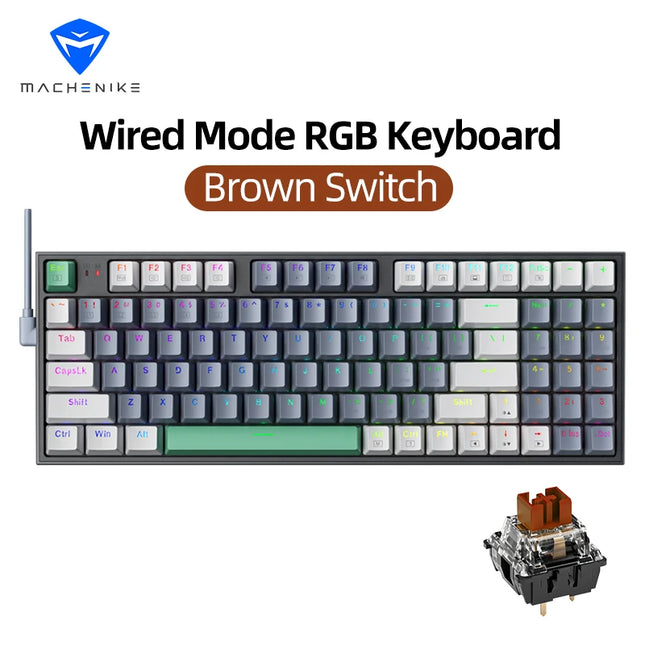 Machenike K500 Mechanical Keyboard Gaming HotSwappable by zapcart