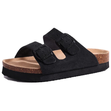 Kidmi Womens Genuine Suede Clogs With Soft Footbed by zapcart