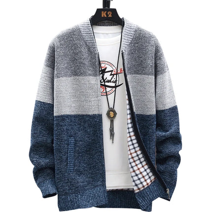 ENWEIGECN Mens Cardigan Sweater Fleece Zipper Warm Cozy by zapcart