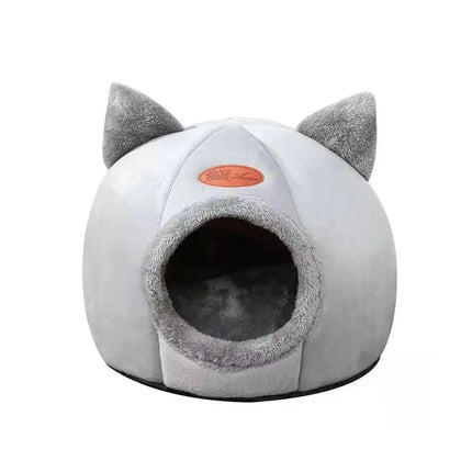 Cat Head Shape Cute And Comfortable Warm Cat House Safe Sleep Cave Non-Slip Semi-Closed Design Four Seasons Universal Cat Nest by zapcart