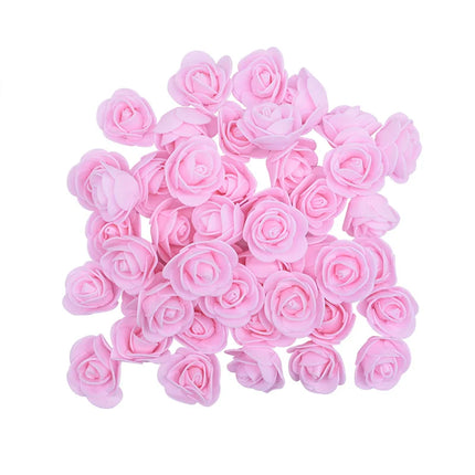 200/100/50 Artificial Rose Heads Foam 3.5cm Artificial Flowers for Rose Bear Valentine Gift Wedding Party Flower Decorations by zapcart