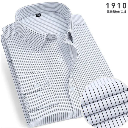 CN Zhejiang Mens Non Iron Striped Shirt Slim Fit Breathable by zapcart