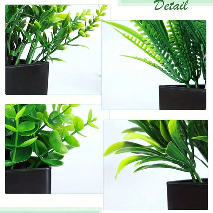 Zhejiang Mini Artificial Eucalyptus Plant Black Pot Decor by zapcart