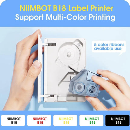 NIIMBOT B18 Color Label Printer Wireless Bluetooth Office by zapcart