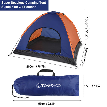 TOMSHOO 3 To 4 Person Family Ultralite Camping Tent Rainfly by zapcart