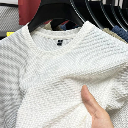 Men Ice Silk Mesh T Shirt Summer Short Sleeve Cooling Tee by zapcart