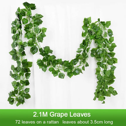 ZQNYCYCN 2.1M Silk Ivy Leaf Garland for Weddings and Decor by zapcart