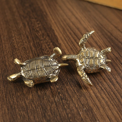 Choice Copper Turtle Statue Vintage Brass Desktop Feng Shui by zapcart