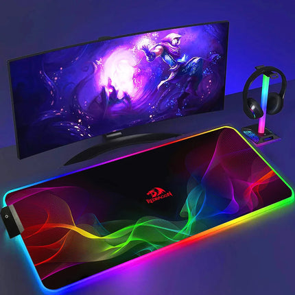 Redragon RGB Gaming Mouse Pad Non Slip Luminous Surface by zapcart