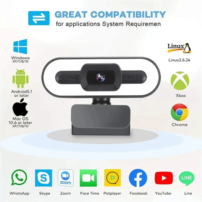 AEVYVKV Portable Webcam Auto Focus 1080P 4K For Streamers by zapcart