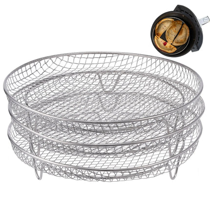 Choice Air Fryer Racks 3pc Stackable Stainless Mesh Home by zapcart